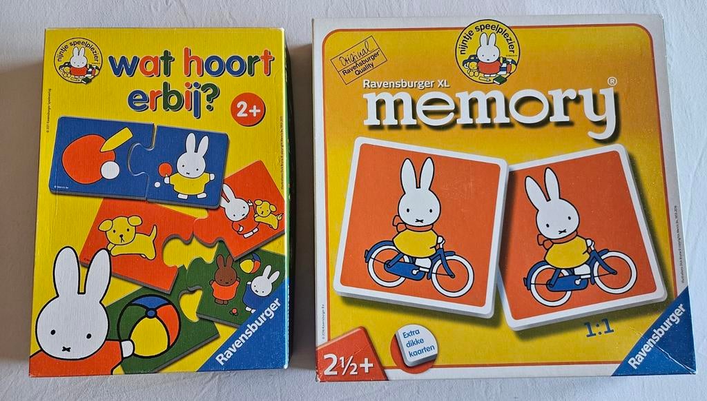 Nijntje puzzel en Nijntje memory XL, Ophalen, Zo goed als nieuw, Speelkaart(en)