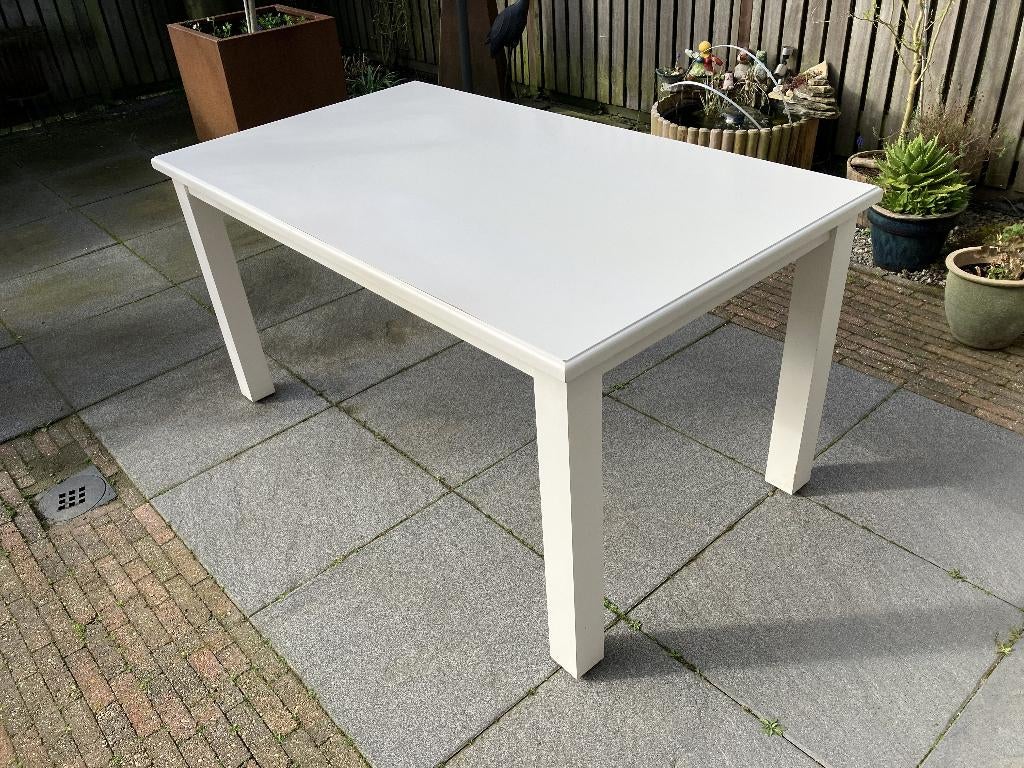 eettafel-dressoir-salontafels wit hout, Ophalen, Gebruikt, Riviera