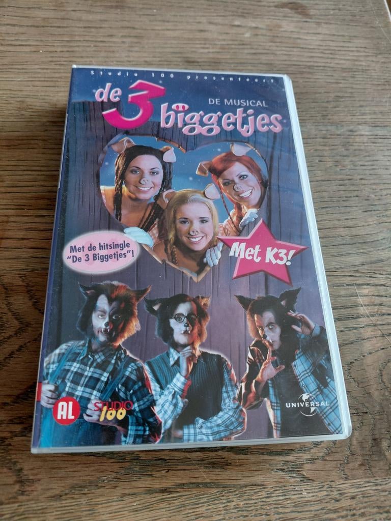 De 3 Biggetjes K3 videoband. Studio 100., Cd's en Dvd's, VHS | Kinderen en Jeugd, Gebruikt, Kinderprogramma's en -films, Alle leeftijden