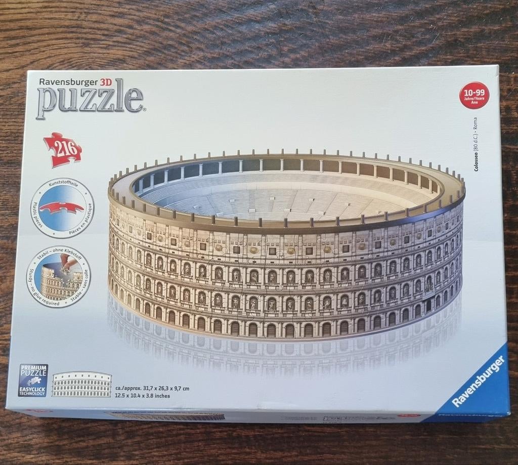 Ravensburger 3D Puzzel Colosseum - 216 stukjes, Ophalen of Verzenden, Minder dan 500 stukjes, Nieuw, Rubik's of 3D-puzzel