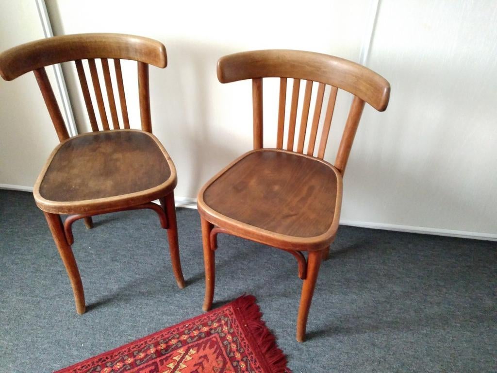 3 vintage cafestoelen, Ophalen of Verzenden