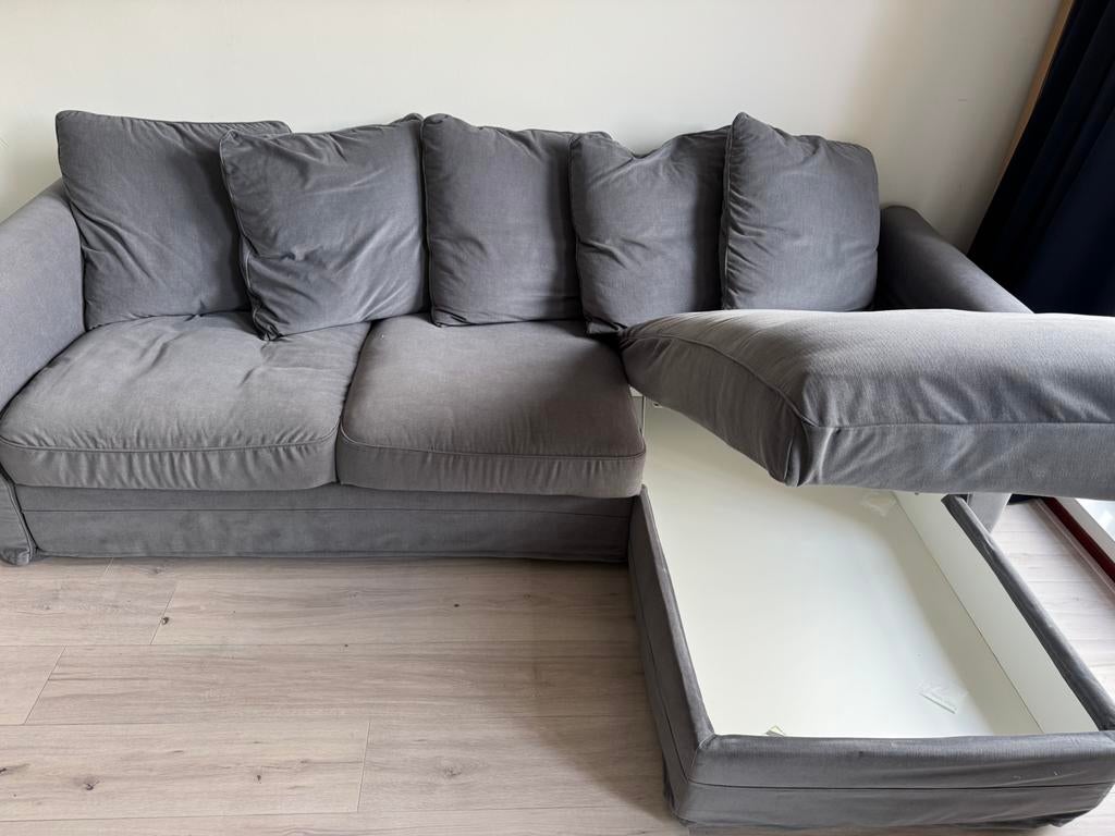IKEA Gronlid zitbank met chaise lounge, Ophalen, Gebruikt, Stof, Grijs