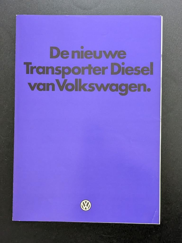 Brochure VOLKSWAGEN Transporter T3 Diesel 1981, Ophalen of Verzenden, Zo goed als nieuw, Volkswagen