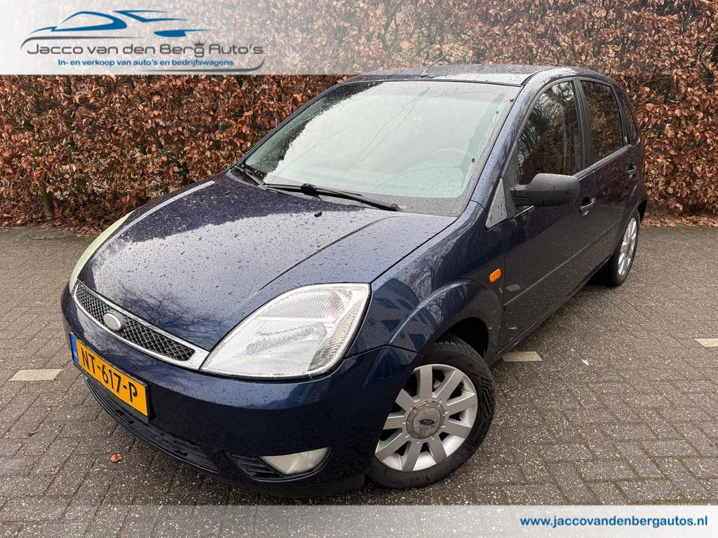 Ford Fiesta 1.4i 16V Ambiente I Airco I Nieuwe APK, Voorwielaandrijving, 15 km/l, 4 cilinders, Blauw