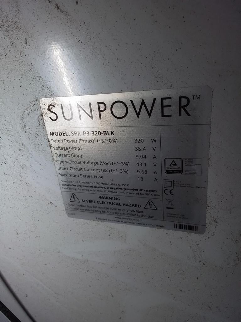 2 x 2 stuks zonnepanelen sunpower en aeg, Ophalen