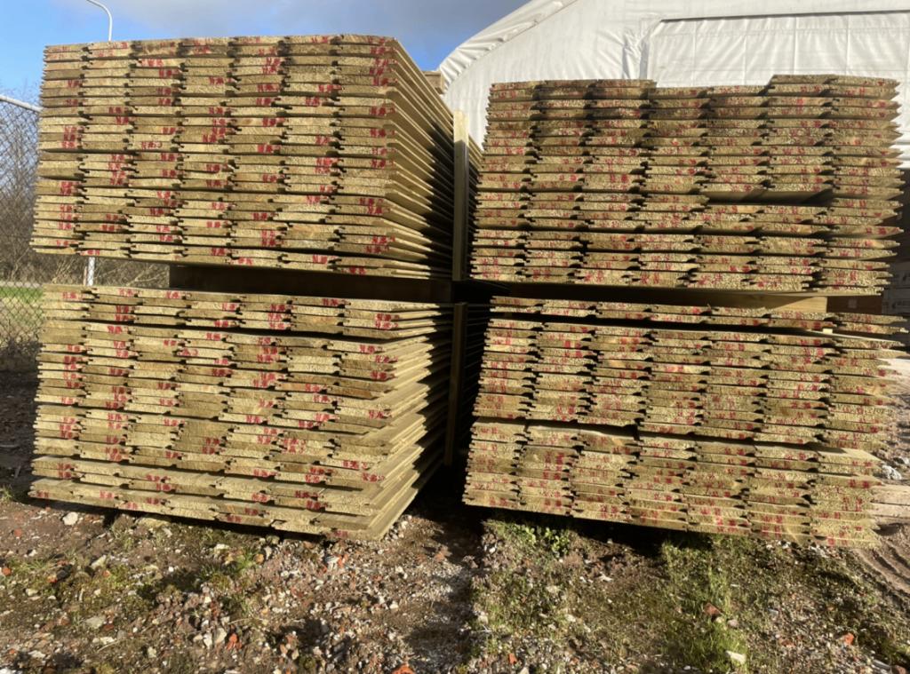 Geimpregneerd rabat, Ophalen, Nieuw, 250 cm of meer, Planken