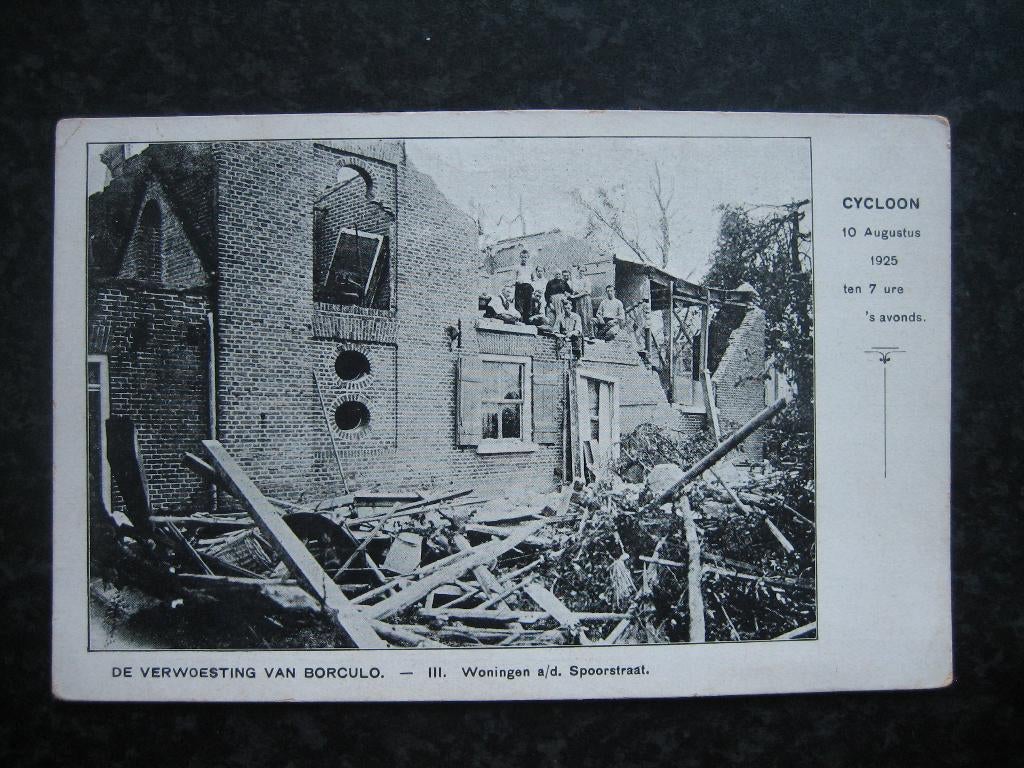 BORCULO Stormramp 1925 woningen spoorstraat, Verzamelen, Ophalen of Verzenden, 1920 tot 1940, Gelderland