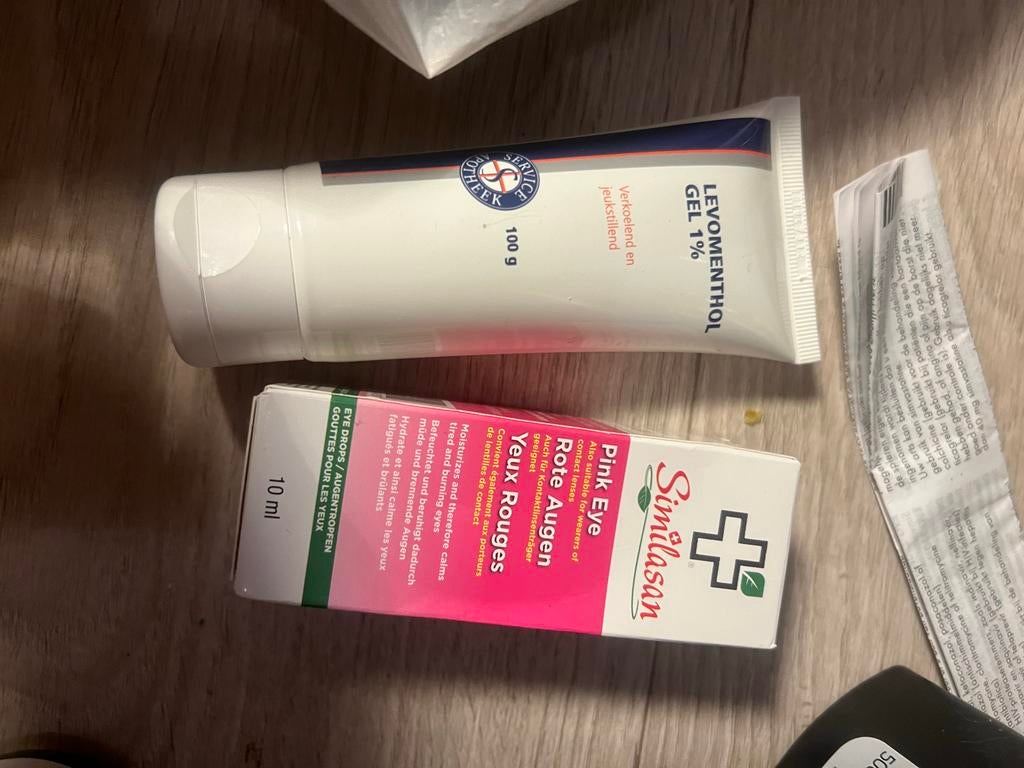 Levomenthol Gel en Similasan Oogdruppels, Verzenden, Nieuw, Lichaamsverzorging