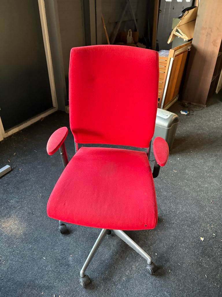 Rode bureaustoel, Ophalen, Gebruikt, Rood, Bureaustoel