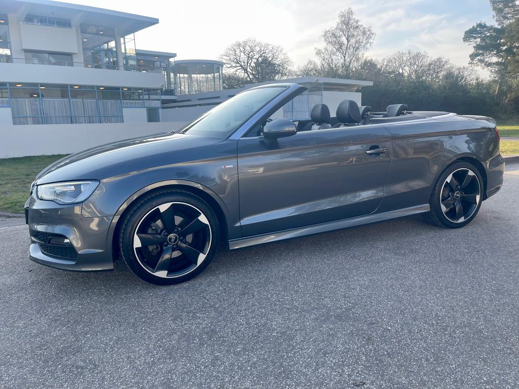 Audi A3 1.4 Tfsi S-Line Cabrio Daytona Grijs, Navi, 18 inch, Auto's, Audi, 125 pk, 4 cilinders, Cabriolet, 4 stoelen