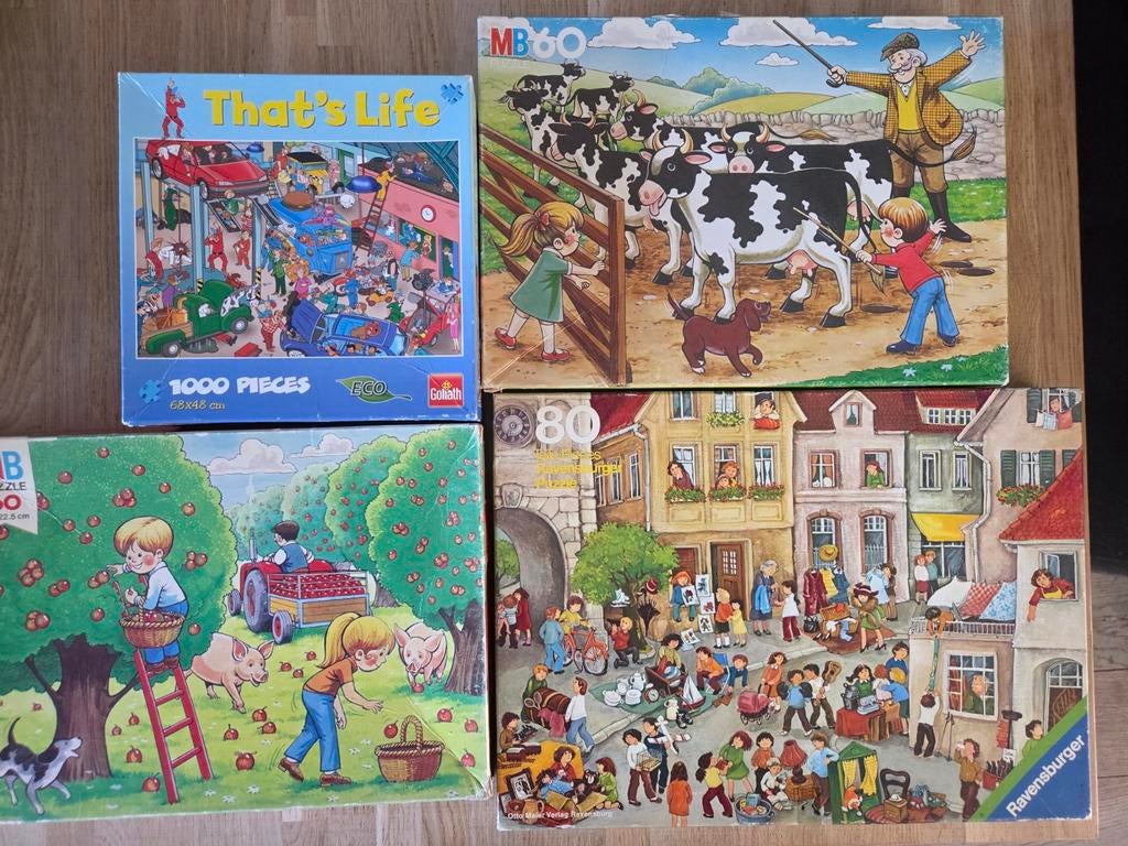 Puzzels 4 stuks, Ophalen of Verzenden, 500 t/m 1500 stukjes, Zo goed als nieuw