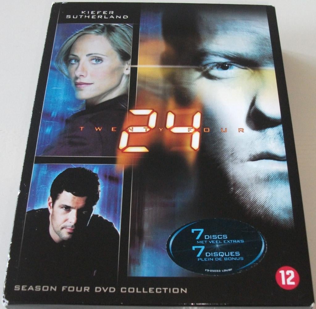 Dvd *** 24 *** 7-Disc Boxset Seizoen 4, Boxset, Ophalen of Verzenden, Zo goed als nieuw, Vanaf 12 jaar