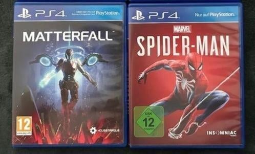 Spiderman & Matterfall PlayStation 4 games! CADEAUTIP!, Spelcomputers en Games, Avontuur en Actie, Verzenden, 1 speler, Zo goed als nieuw