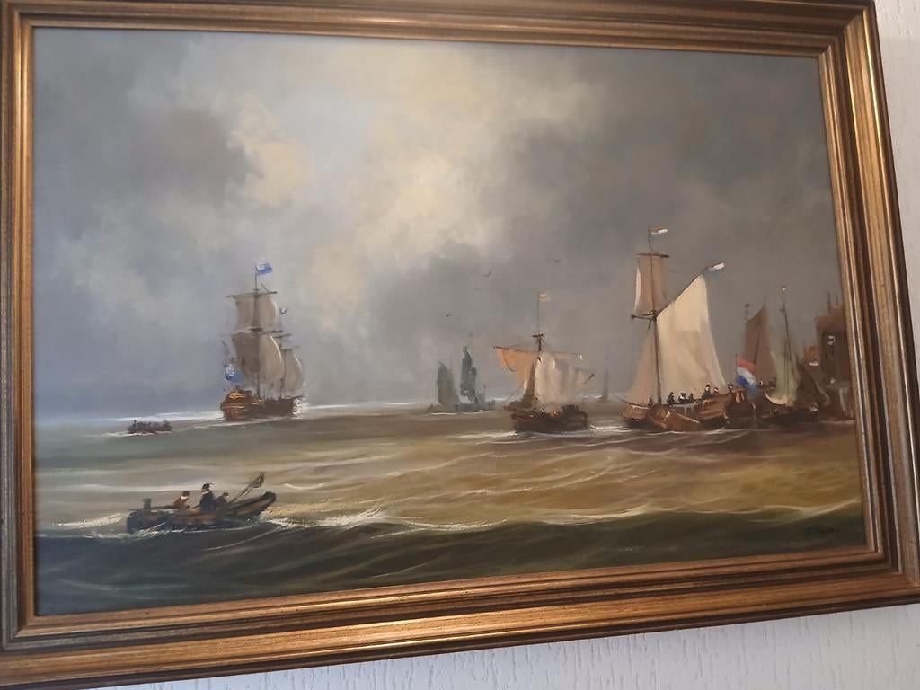 Olieverf schilderij van Van Delden, Ophalen