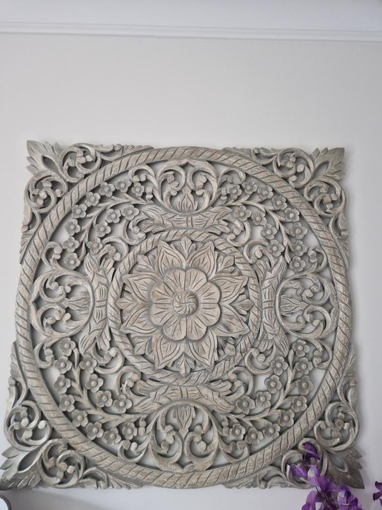 Houten wandpaneel / muurdecoratie, Huis en Inrichting, Woonaccessoires | Wanddecoraties, Ophalen, Hout, Zo goed als nieuw, Wandbord of Wandpaneel