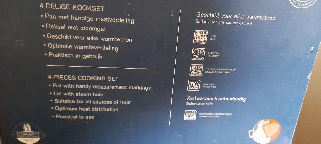 4delige kookset, Ophalen, Overige materialen, Nieuw, Pannenset