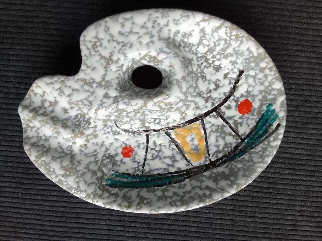 Fat lava asbak, keramiek, jaren '50/'60, vintage, Ophalen of Verzenden