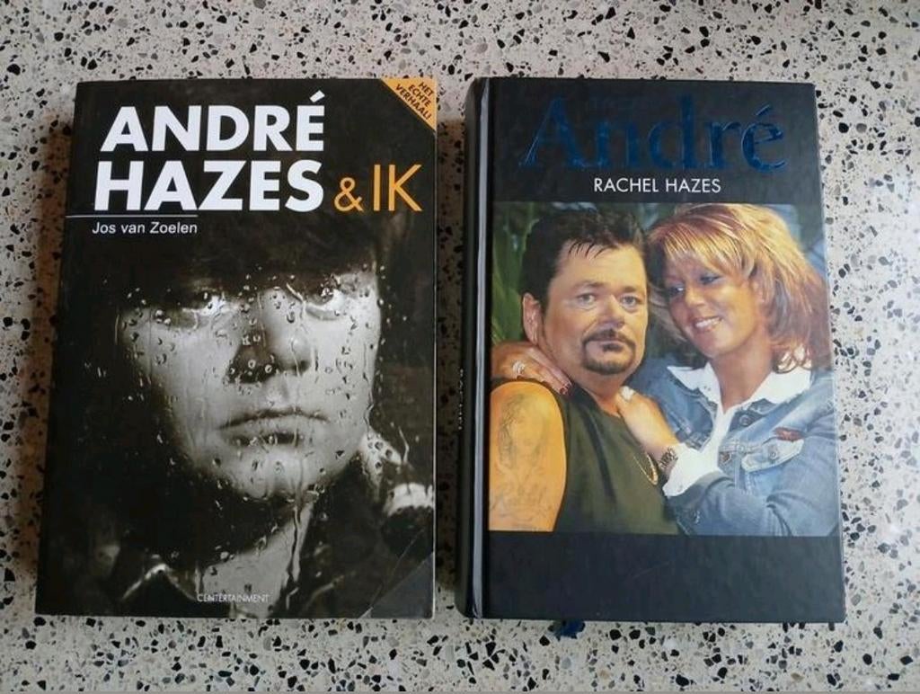 André Hazes Boeken: André Hazes & Ik en Typisch André, Ophalen of Verzenden, Zo goed als nieuw, Jos van Zoelen, Rachel Hazes, Overige