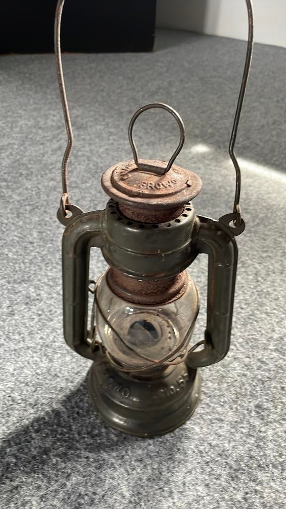 Petroleum lamp militaria duits, Antiek en Kunst, Antiek | Lampen, Ophalen of Verzenden