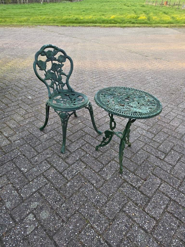 Aluminium barok tuin setje, Ophalen, Gebruikt, Aluminium, 2 zitplaatsen