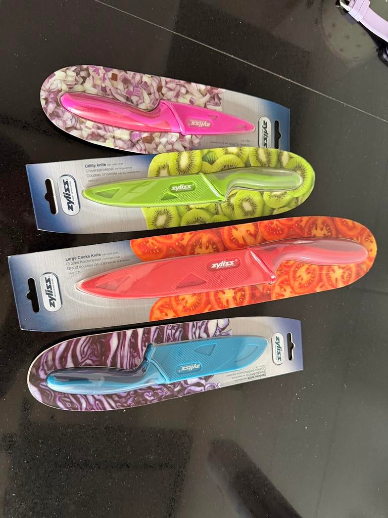 Setje keukenmessen nieuw Zyliss, Ophalen of Verzenden, Zo goed als nieuw, Rvs of Chroom