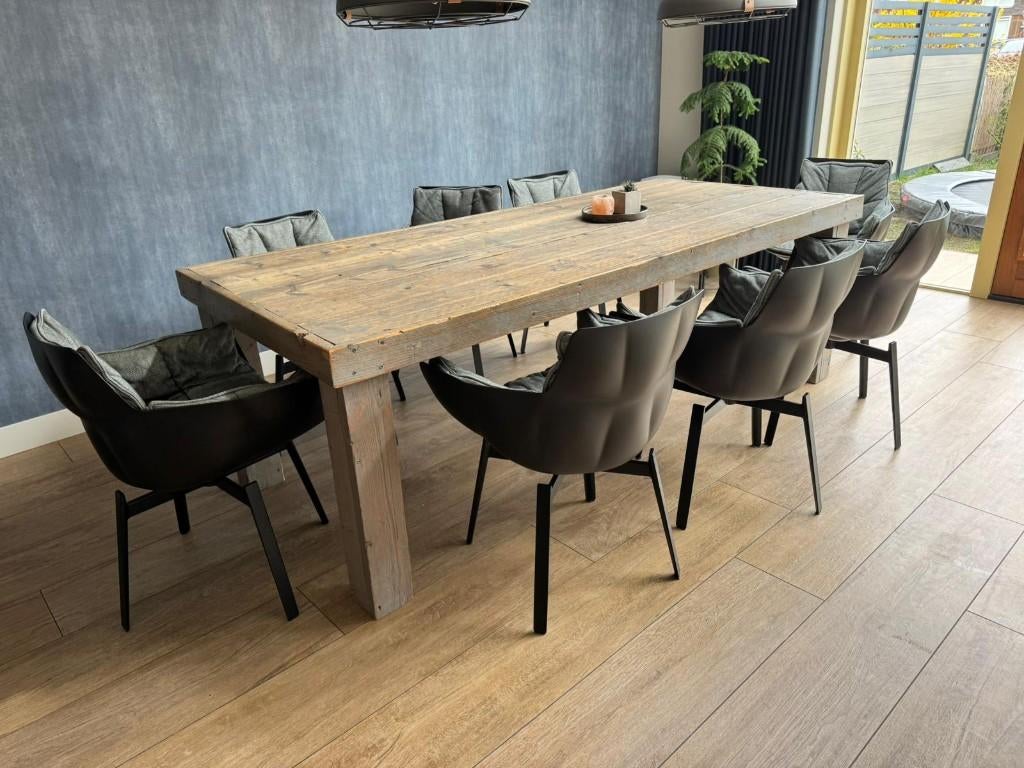 B&B Italia Husk design eetkamerstoel 8x Patricia Urquiola, Ophalen, Design, Zo goed als nieuw, Grijs