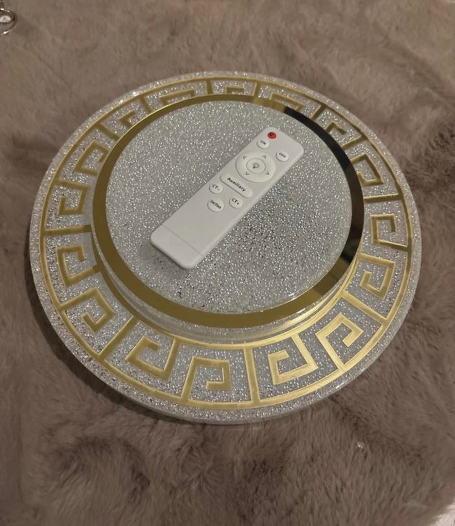 Led plafondlamp 40 cm goud en zilver NEW 3 kleur dimbaar, Ophalen of Verzenden, Nieuw, Overige materialen, Eric kuster