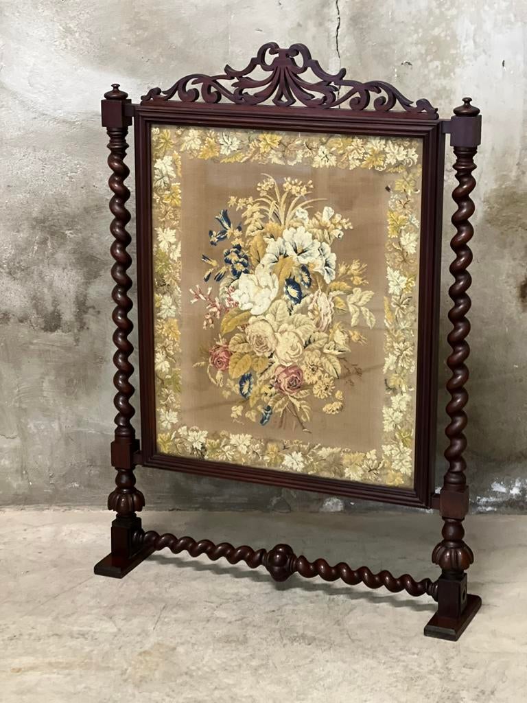 Antiek Victoriaan haardscherm mahonie, Ophalen