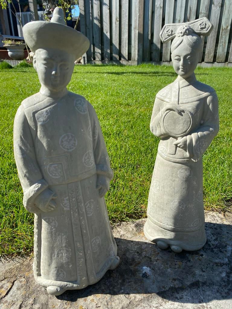 Chinese krijger Beelden - Man en Vrouw, Ophalen, Zo goed als nieuw, Mens