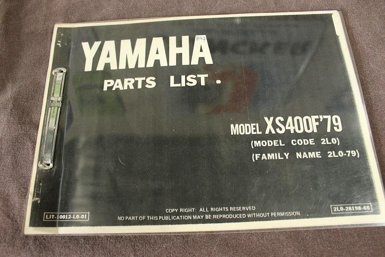 Yamaha XS400 F 1979 motorcycle parts list  XS 400, Ophalen of Verzenden, Yamaha