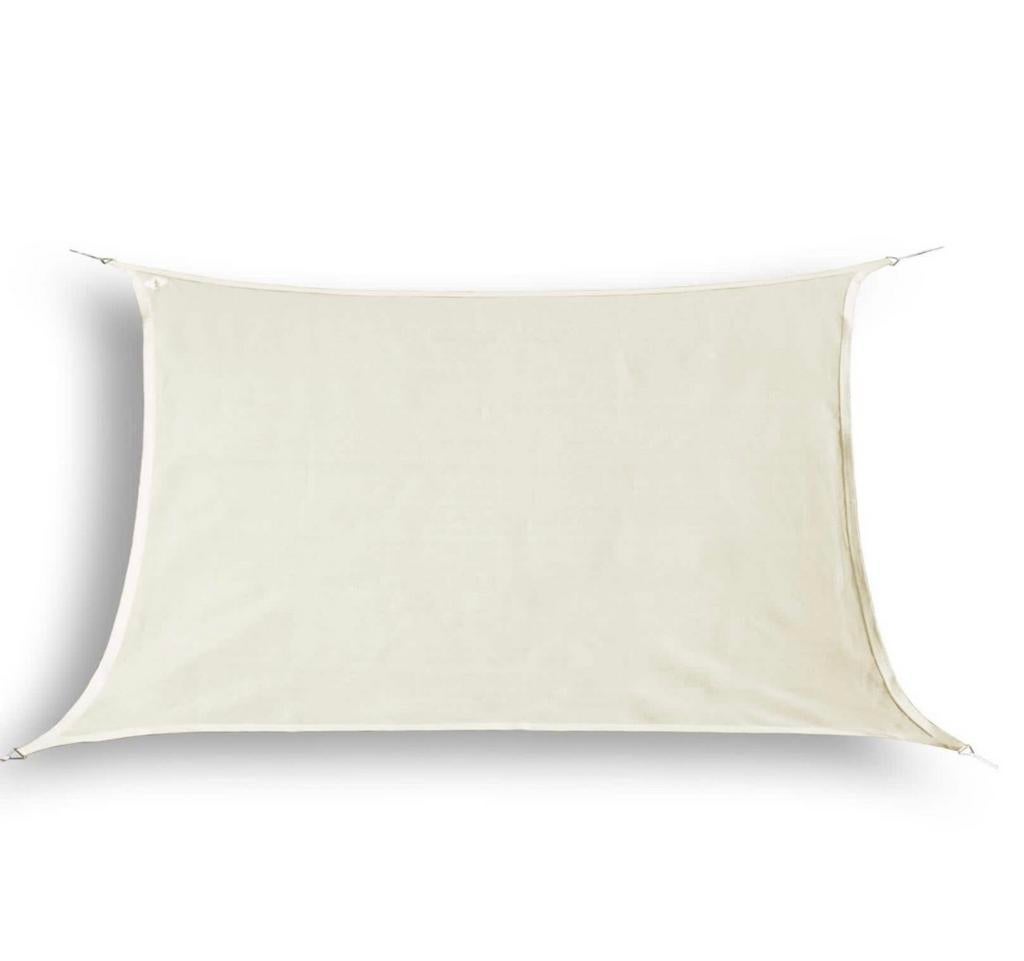 Zo goed als nieuw beige schaduwdoek 4x5 meter, Ophalen, Zo goed als nieuw