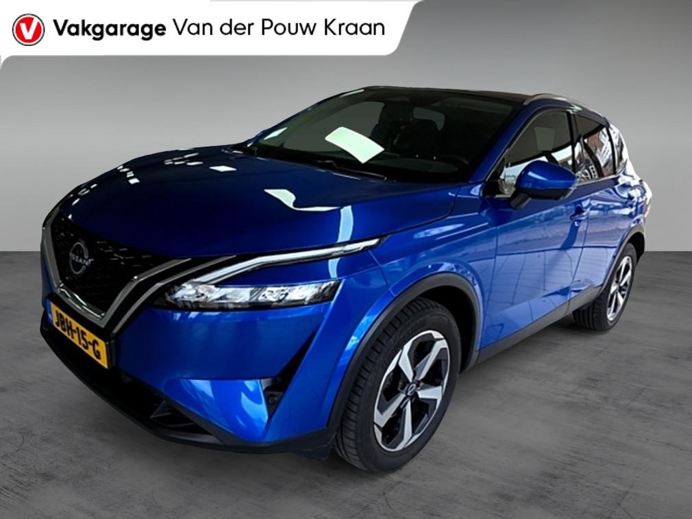 Nissan QASHQAI 1.3 MHEV N-Connecta Design pack / Panorama da, Stof, Gebruikt, 4 cilinders, Blauw