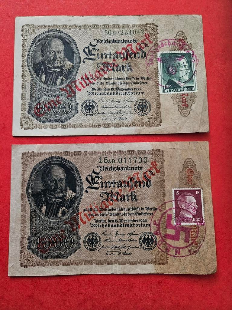 Bankbiljetten Duitsland Derde rijk set, Ophalen of Verzenden, Duitsland, Setje