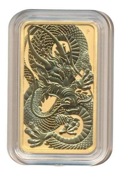 Goud baar Troy ounce Australie 100 dollars 2021 draak, Ophalen of Verzenden, Goud