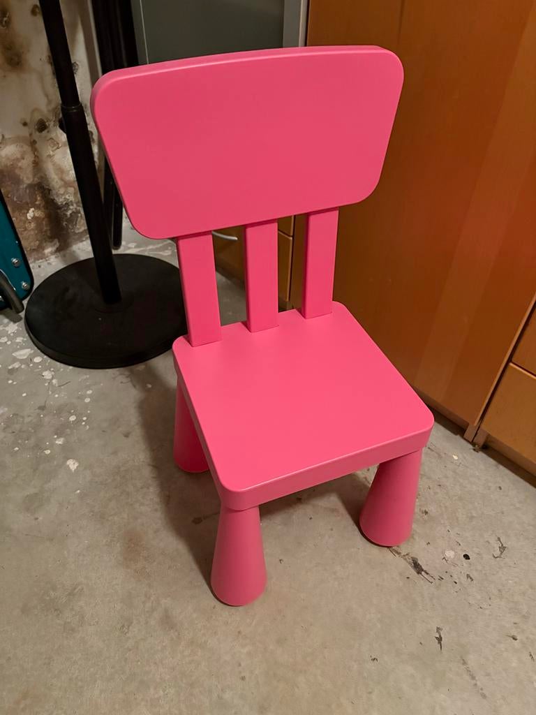 Ikea mammut kinderstoel roze, Ophalen, Zo goed als nieuw, Overige typen, Aanschuifbaar