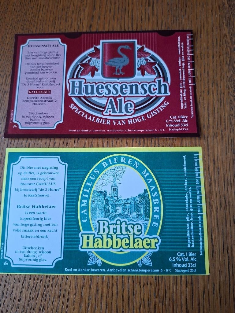 2 x bier etiket Camilus, ongebruikt, Ophalen of Verzenden, Nieuw, Overige typen, Overige merken