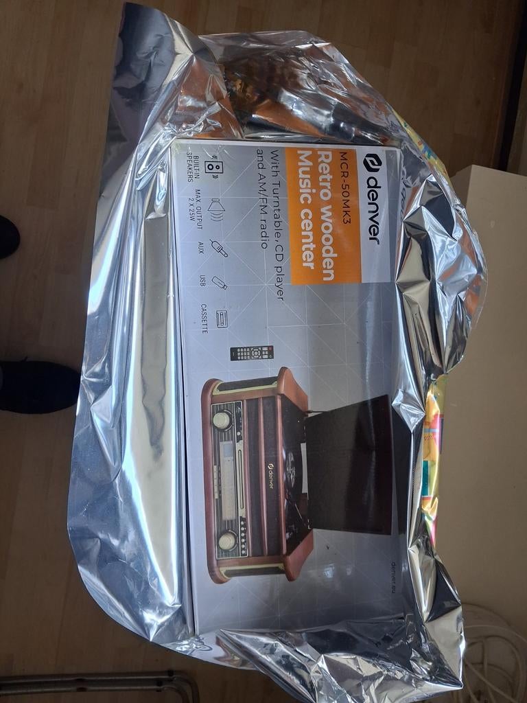 Denver Retro Houten Muziekcentrum - Nieuw in Doos, Audio, Tv en Foto, Stereo-sets, Overige merken, MP3-aansluiting, Nieuw, Ophalen of Verzenden