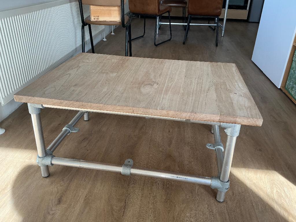 salontafel, Huis en Inrichting, Tafels | Salontafels, Ophalen, 50 tot 100 cm, Teakhout, 50 tot 100 cm