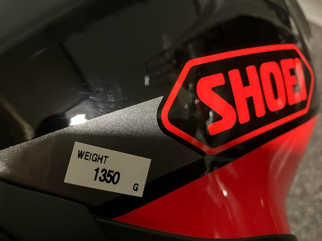 Shoei Jethelm - Zwart/Rood, Lichtgewicht en Comfortabel, Heren, Jethelm, Shoei, Ophalen