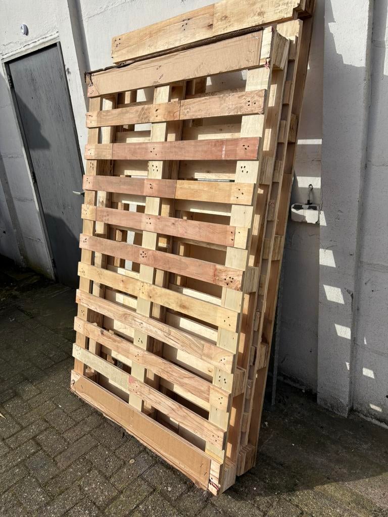 2 pallets 114x180, Doe-het-zelf en Verbouw, Hout en Planken, Ophalen, Overige houtsoorten, Minder dan 200 cm, Pallet