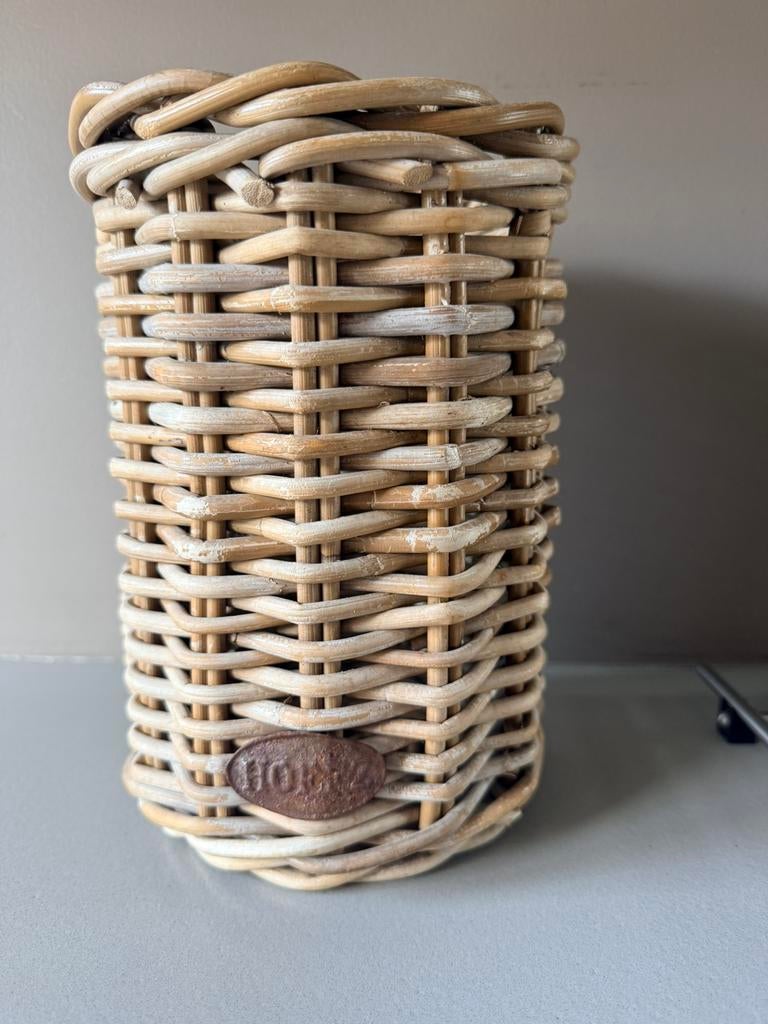 Hoffz mandje, Ophalen of Verzenden, Zo goed als nieuw, Rond, Riet