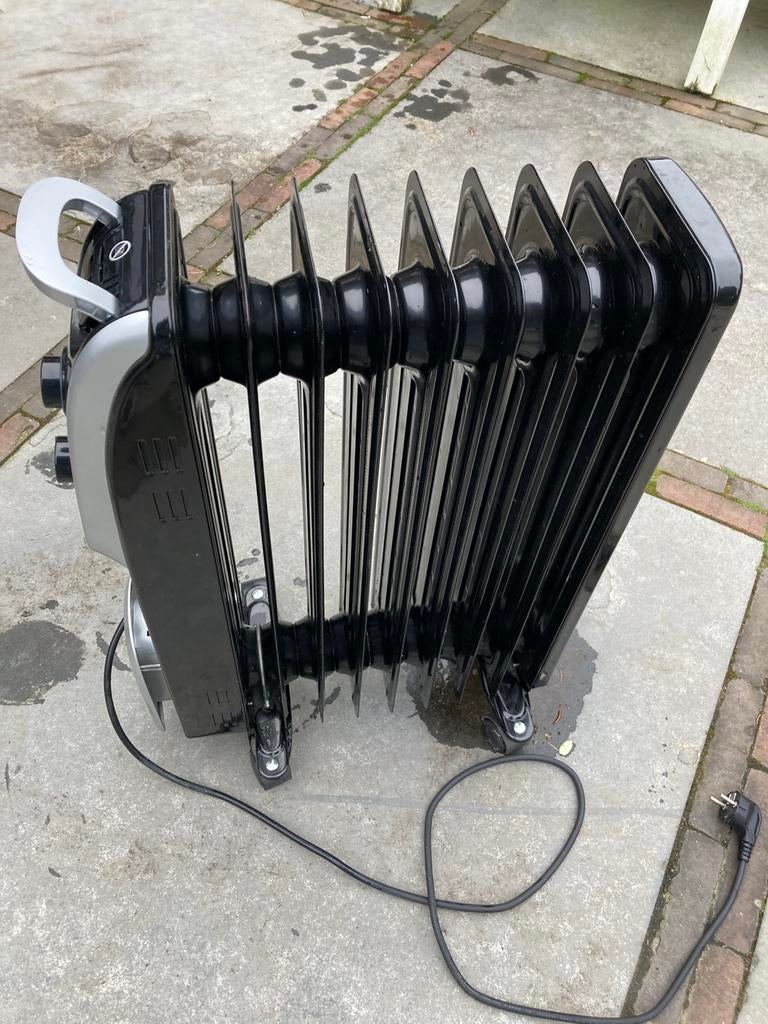 Sencys elektrische olieradiator 2000 watt zwart, Ophalen, Oliekachel, Elektrisch, Zo goed als nieuw