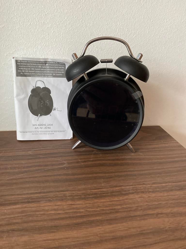 Digitale Wekker met FM Radio - Zwart, Ophalen of Verzenden, Nieuw, Digitaal