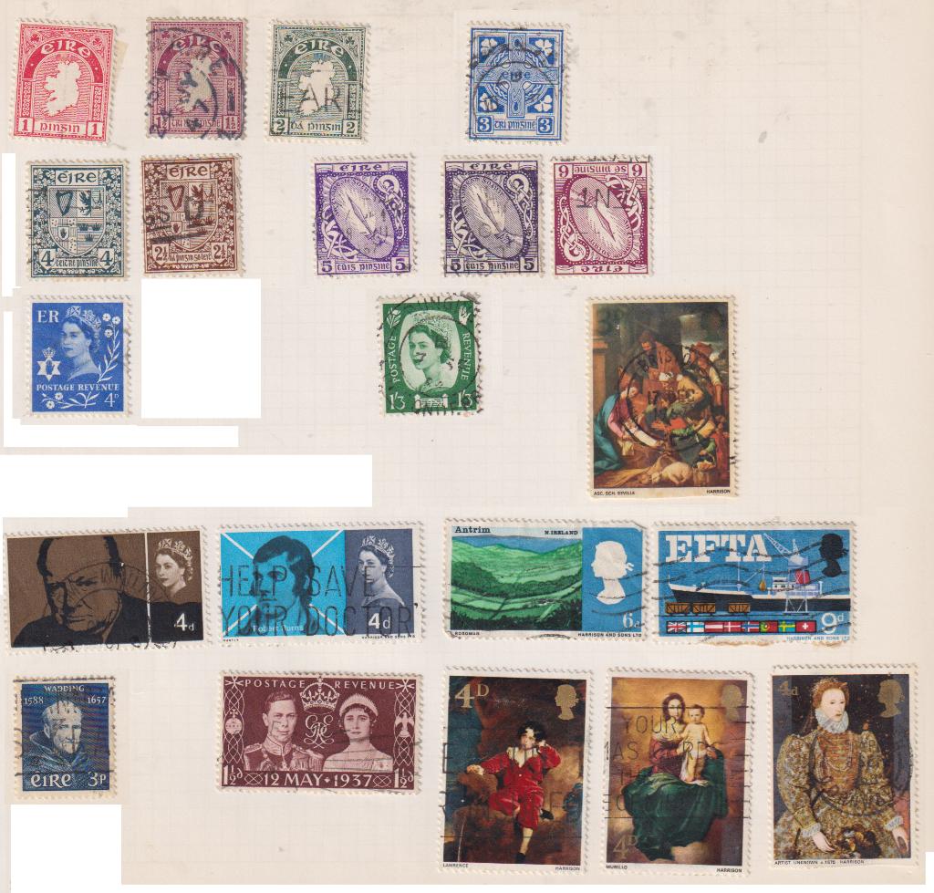 Ierland Diverse zegels, Verzenden, Gestempeld, Overige thema's