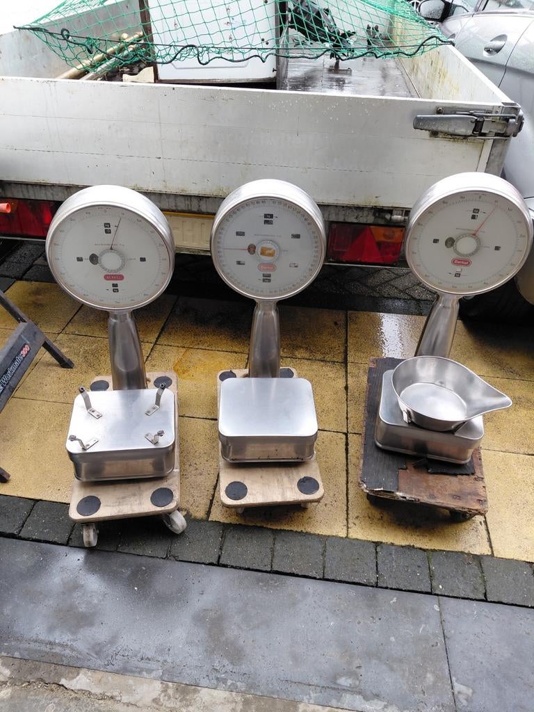 Berkel weegschaal 3xrvs bieden, Ophalen, Minder dan 10 kg, Winkelweegschaal, Analoog