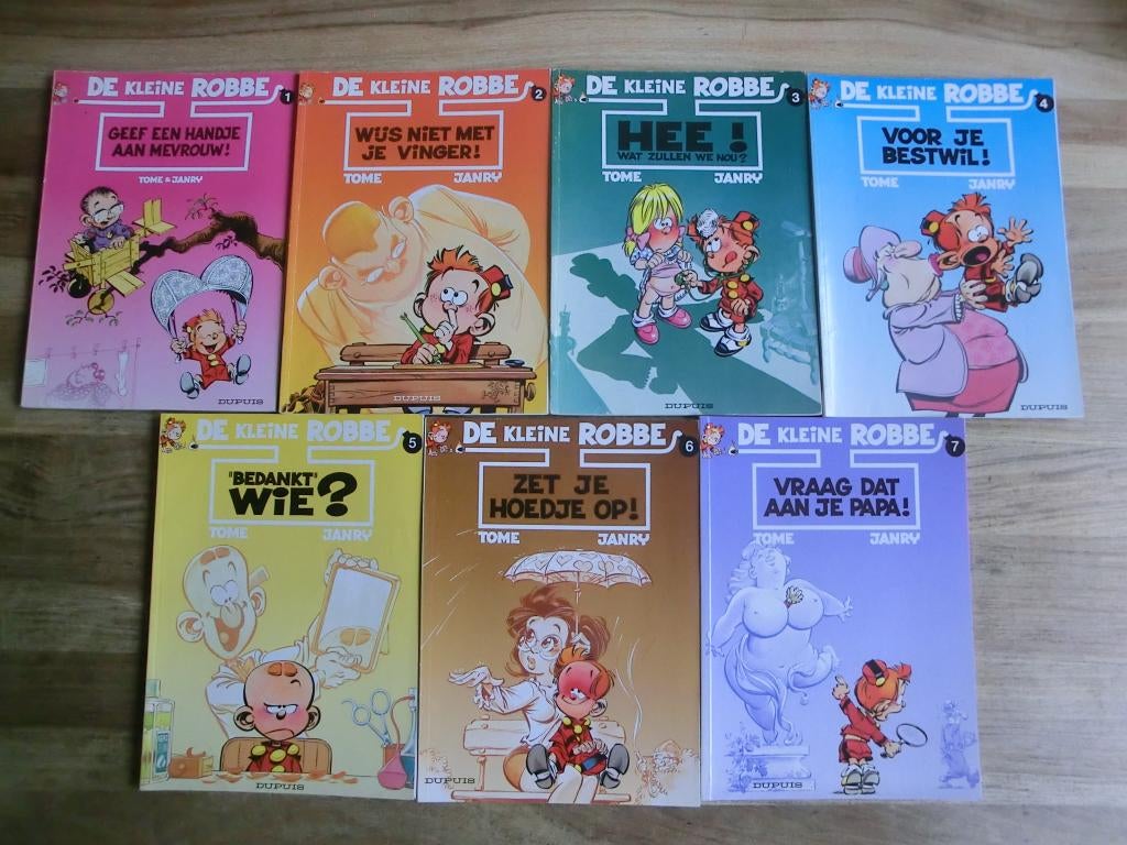 7 stripboeken uit de reeks van de Kleine Robbe, Meerdere stripboeken, Ophalen of Verzenden, Gelezen