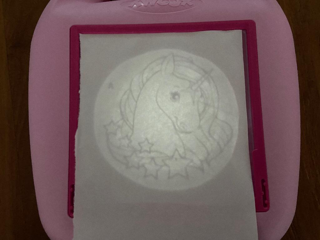 Ravensburger Xoomy Compact Unicorns - roze tekenmachine, Ophalen of Verzenden, Zo goed als nieuw, Knutselen, Met licht