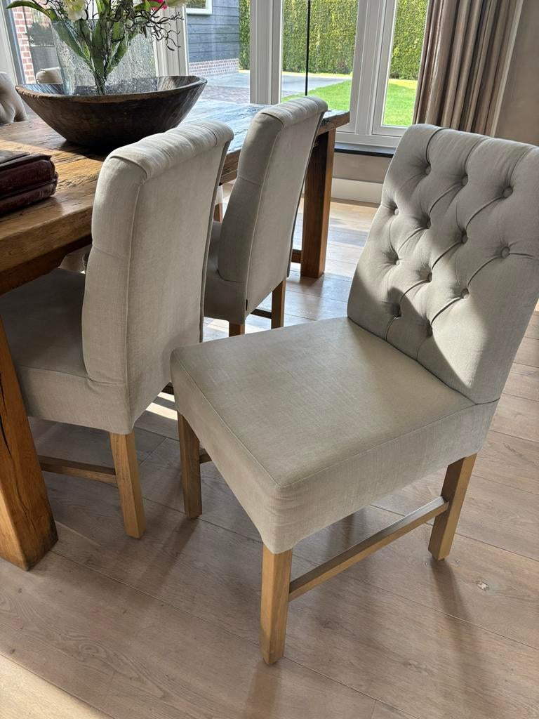 Te koop 6 eetkamer stoelen, Huis en Inrichting, Stoelen, Ophalen, Gebruikt, Overige kleuren, Stof