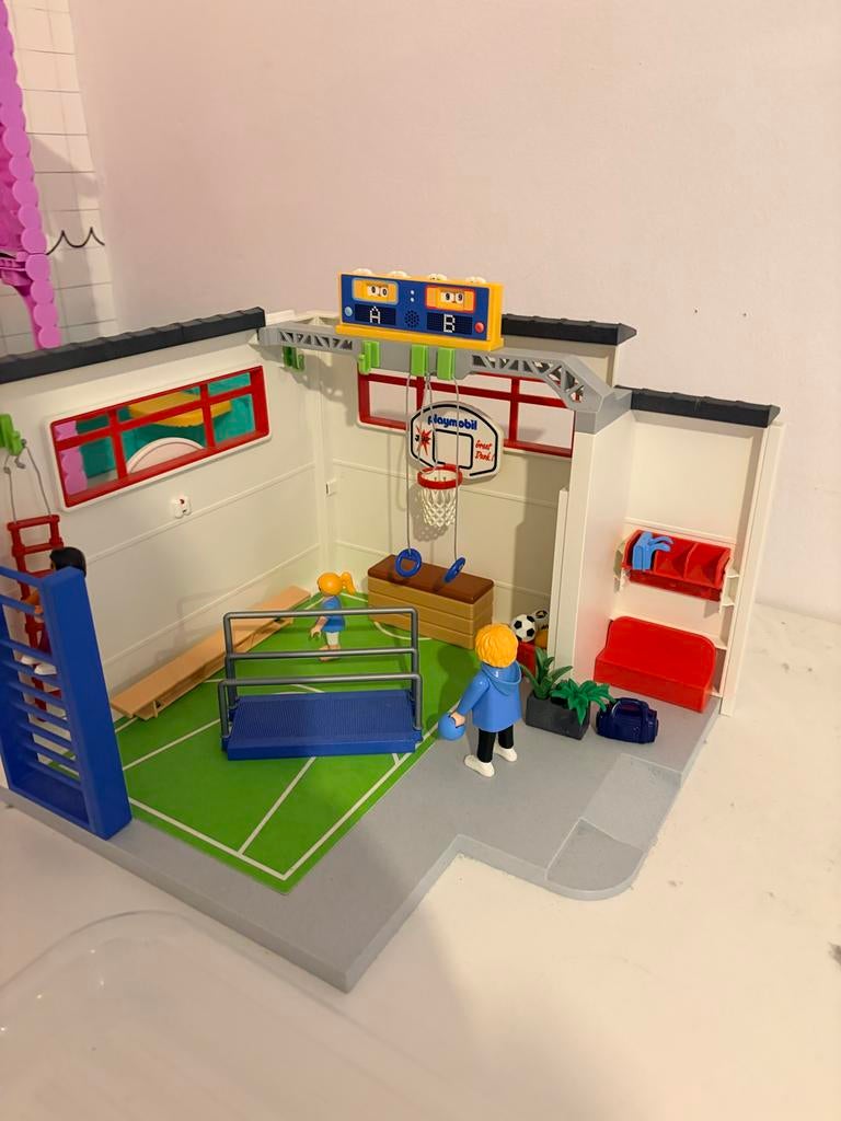 Complete Playmobil City Life School met Gymzaal en Schoolbus, Kinderen en Baby's, Speelgoed | Playmobil, Ophalen of Verzenden