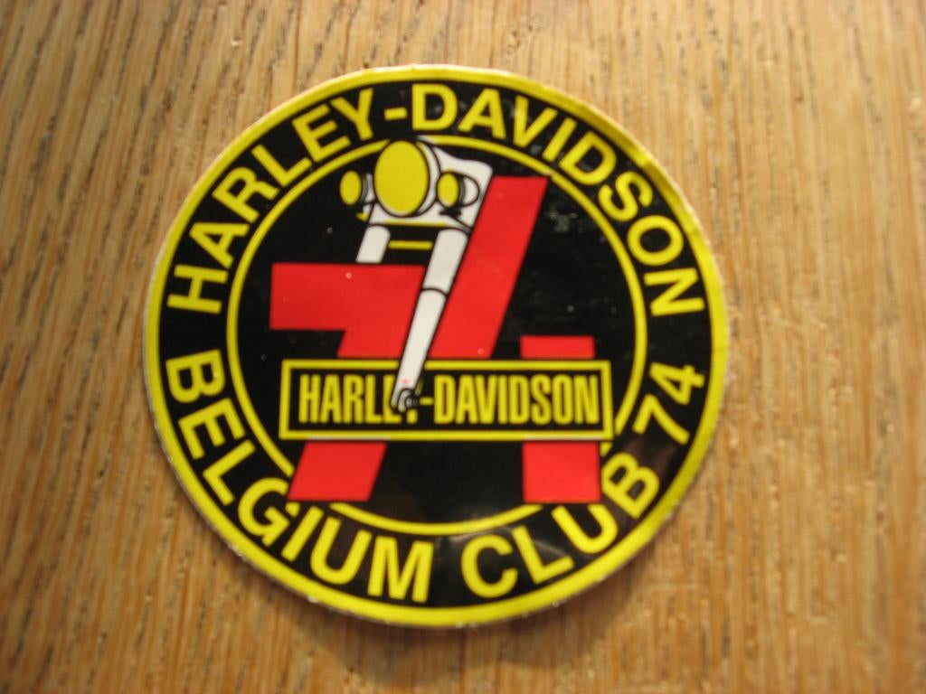 Sticker Harley-Davidson Belgium Club 74, Ophalen, Nieuw, Overige typen